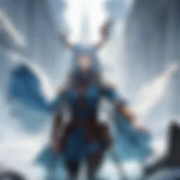 A stunning scene depicting a Viking warrior amidst a dramatic landscape, reflecting the essence of courage and adventure in the anime.