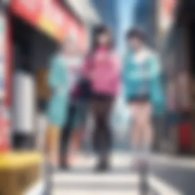 An illustration showcasing otaku culture elements