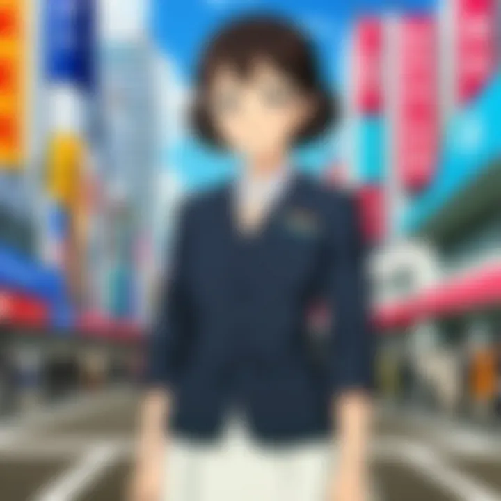 An artistic representation of societal critique within the anime