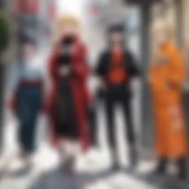 A collection of Naruto DVD boxes stacked together