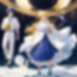 A vibrant scene of Zatch Bell characters in action
