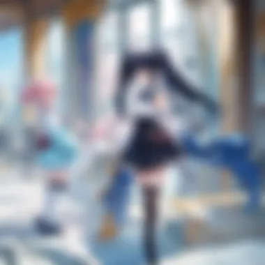 Whimsical Anime Character Art Whimsical Artistic Rendering of Anime Characters