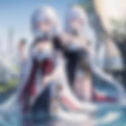 A panoramic view of the mystical world of Yashahime, featuring key locations from the series.