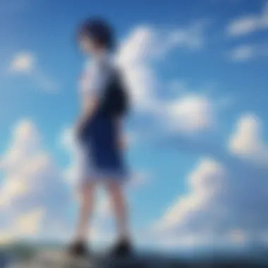 Vibrant Landscape of 'Your Name' A breathtaking landscape from 'Your Name' showcasing the vibrant colors and artistry