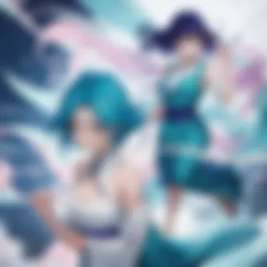 Ethereal Beauty of the Spirit World in Yu Yu Hakusho An artistic representation of the Spirit World, highlighting its ethereal beauty.