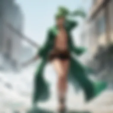 Zoro honing his sword skills